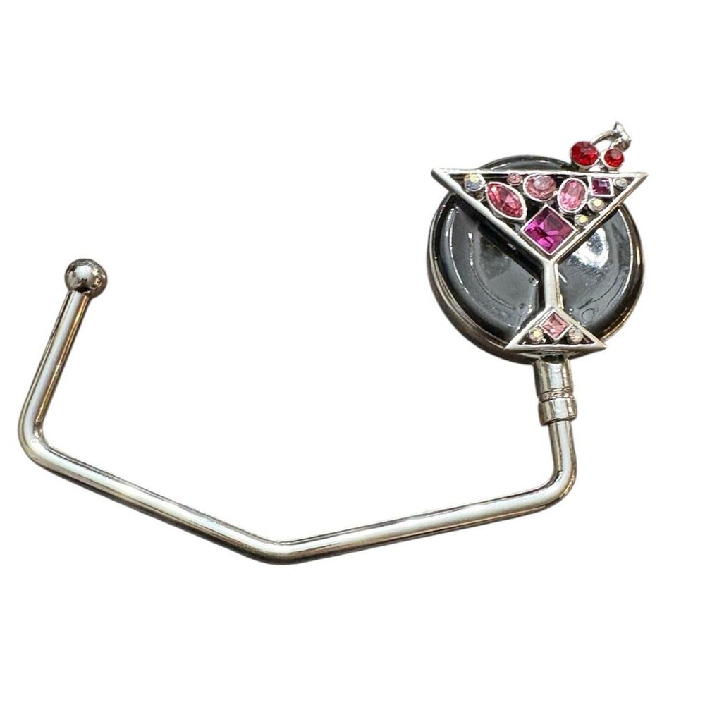 SPRING STREET DESIGN MARTINI GLASS HANDBAG HOLDER HOOK